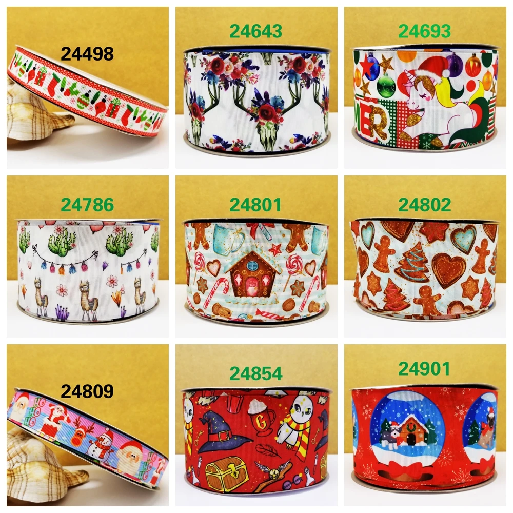 

Free shipping 2018 new arrival ribbons Hair Accessories ribbon 10 yards printed grosgrain ribbons 24498