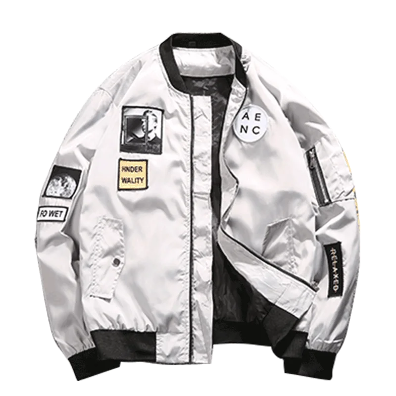 Модная мужская куртка-бомбер в стиле хип-хоп, в стиле пэчворк, приталенная куртка-пилот, осенне-зимняя бейсбольная форма, пальто, Jaqueta Masculina