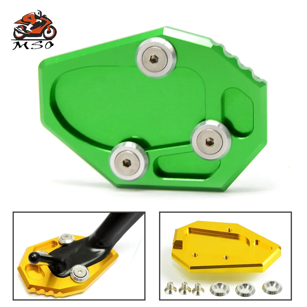 

7color Motorcycle Plastic Kickstand Side Kick Stand Pad Plate Base For Yamaha MT-07 FZ6-S2 ABS FZ6R XJ6/ABS MT 07 FZ 6R