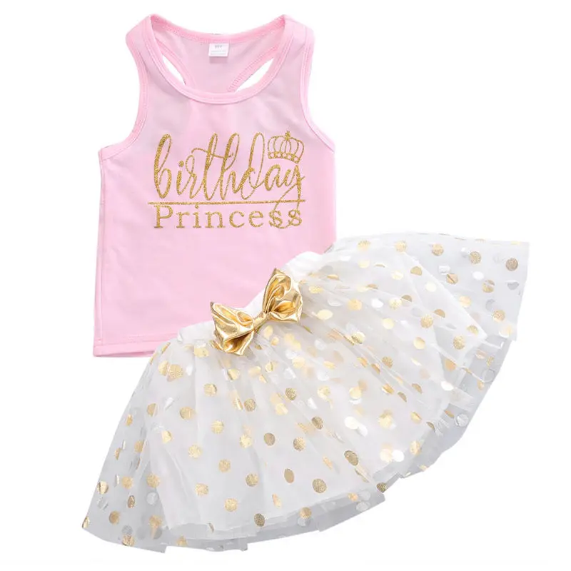 2 шт. детская юбка пачка футболка и юбка|outfit set|tutu outfit2pcs set |