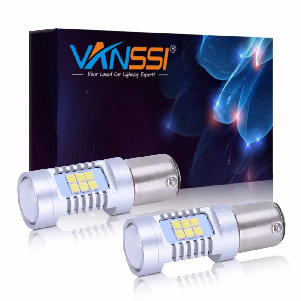 

2PCS 1157 Bay15d P21/5W LED Bulbs High Power 21smd 2835 LED Tail Light Bulbs White RED for Lada Granta VANSSI