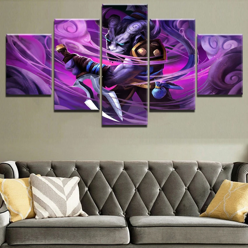  Canvas Home Decorations Wall Decor DOTA 2 Game 5 Pieces Paintings on Canvas Wall Art for Modern Dec