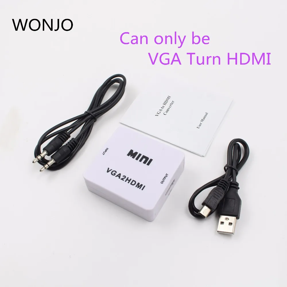 HD видео конвертер 1080P DC 5V Аудио VGA в HDMI HDTV адаптер с для камеры Display|vga to|vga to hdmivga audio