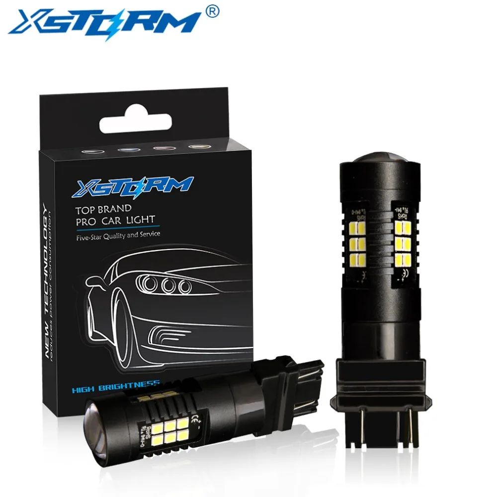 2 шт. T25 3157 светодиодные лампы P27/7 Вт высокой мощности Мощность 21 3030SMD авто