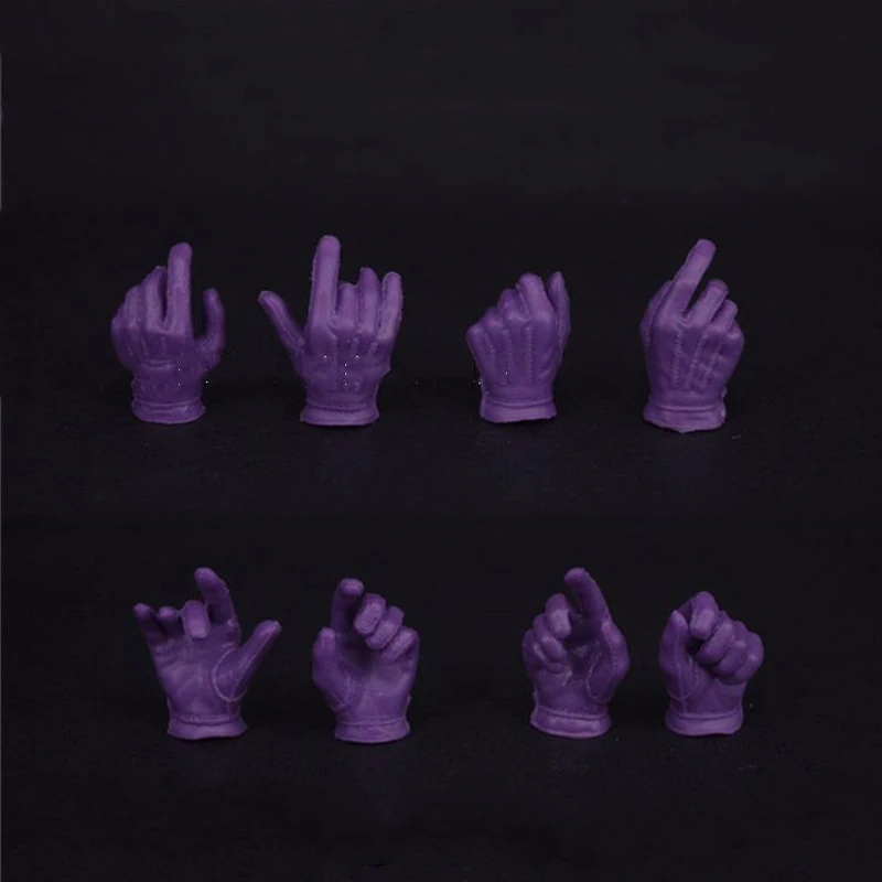 

Two pairs Purple Hand Gloves Types for 12'' Figures
