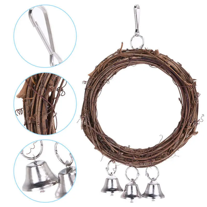 Bird Parrot Cage Swing Chew Bites Toy For Parakeet Conure Cockatiel Cockatoo brid accessories