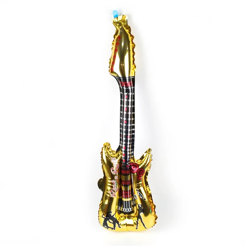 1 шт. 80*24 см электрическая гитара Форма высокого качества фольгированные воздушные шары музыка вечерние декоративная игрушка подарок для рок дети мальчик девочка
