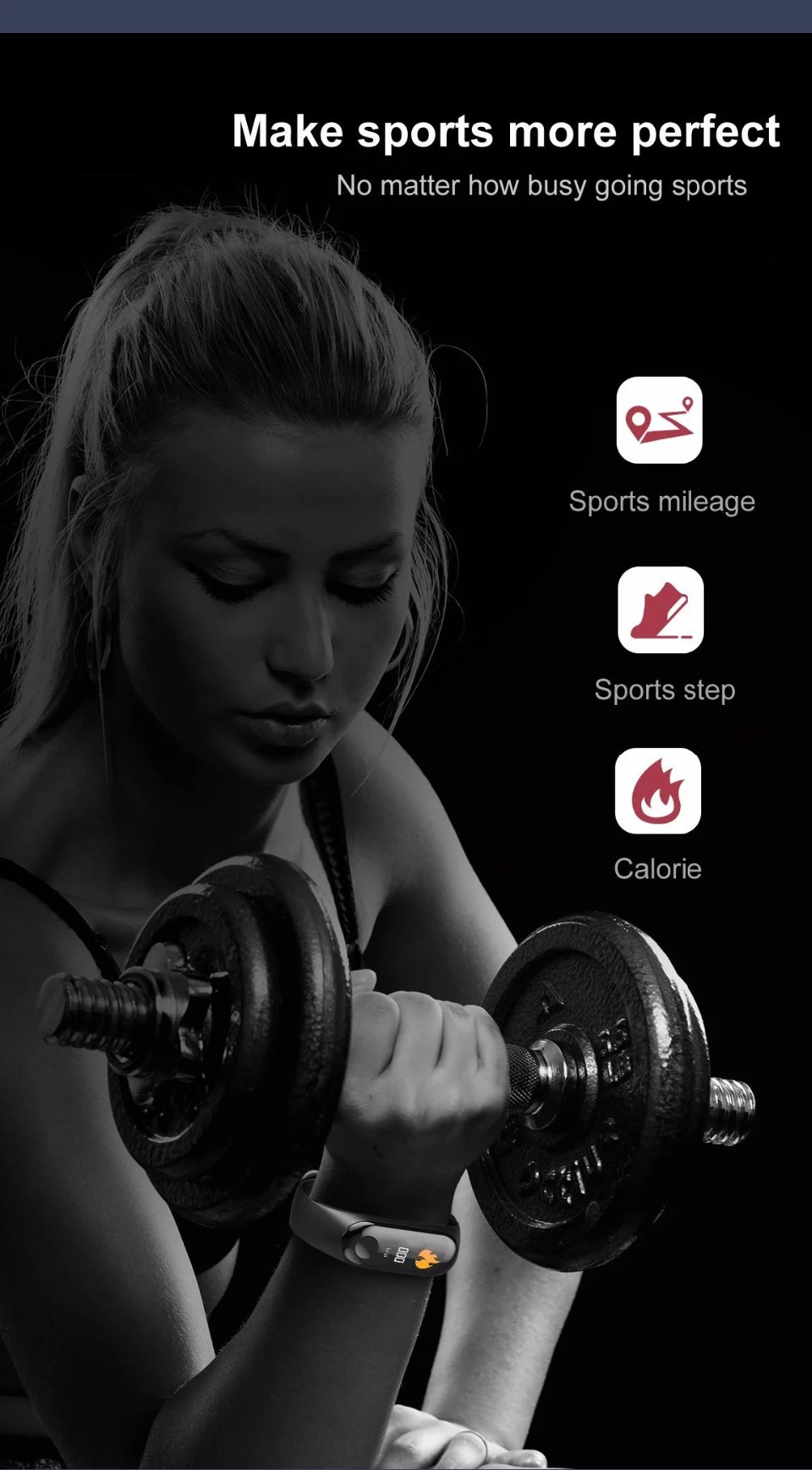 M3 Pro Smart Band Waterproof Fitness Tracker VS M3 Plus Smart Bracelet Blood Pressure Heart Rate Monitor PK Mi Band 3 (7)