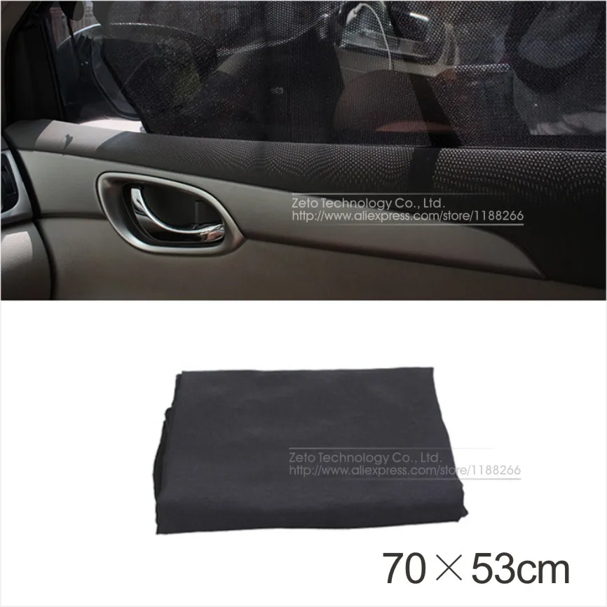 2pcs Black Auto Sun Visor Car Sun Shade Car Window Suction Cup Car Curtain Auto Car Styling