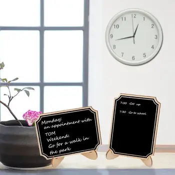 

10pcs Wooden Mini Chalkboard Wedding Blackboard Signs Message Sign With Hang String Party Decoration Marriage Supplies 10*7.5cm