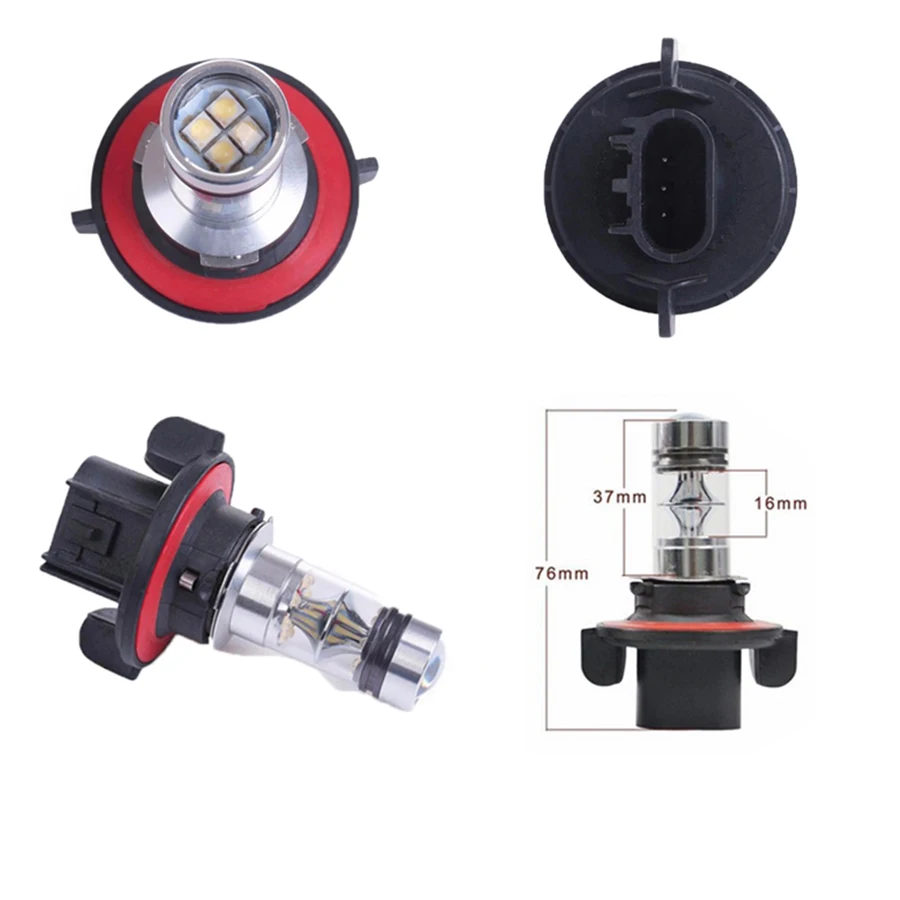 2 шт. 100 Вт H4 H13/9008 9007/9004 светодиодный светильник 20 SMD автомобильный противотуманный