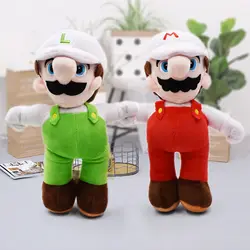 10''25cm 2 шт. стенд Mario Стенд ЛУИДЖИ высокое качество Super Mario Bros Братья белая шляпа Мягкие плюшевые куклы для детей Подарки