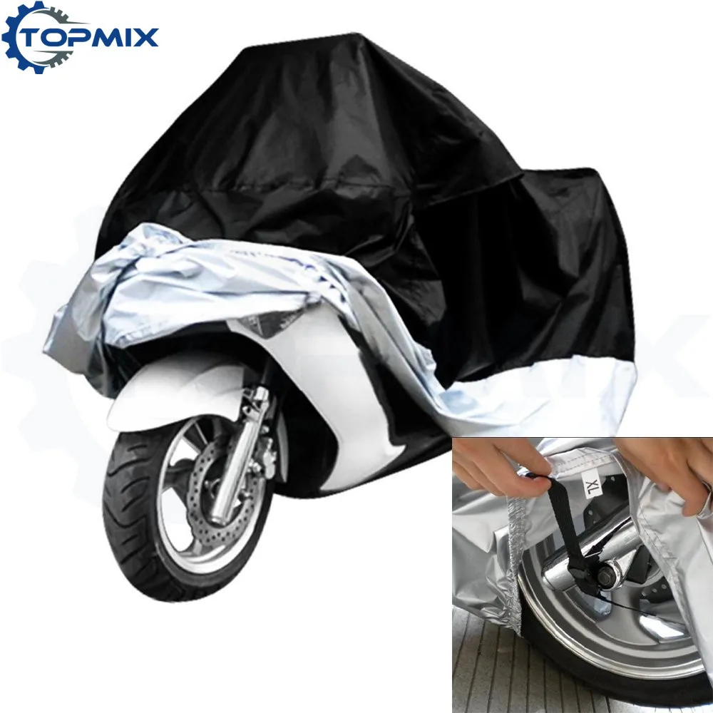 Motorcycle cover blacksilver 1