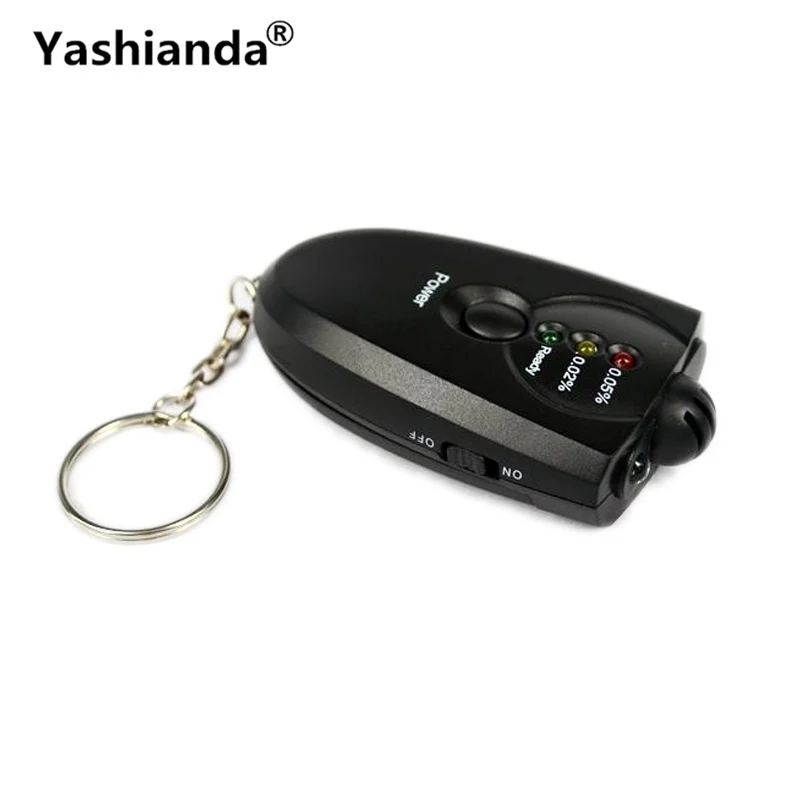 Yashianda Keychain Alcohol Tester Portable Keychain Red Light LED