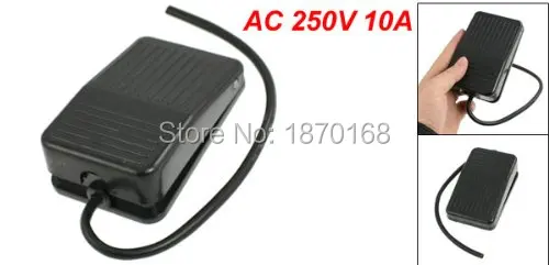 

Ac 250 V 10A SPDT NO NC Nonslip kekuasaan sesaat kaki Pedal saklar hitam