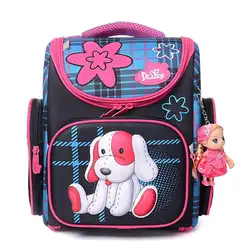 Delune мультфильм школьные сумки Mochila Infantil новый автомобиль детская ортопедическая школьные рюкзаки для мальчиков Начальная Школа сумка