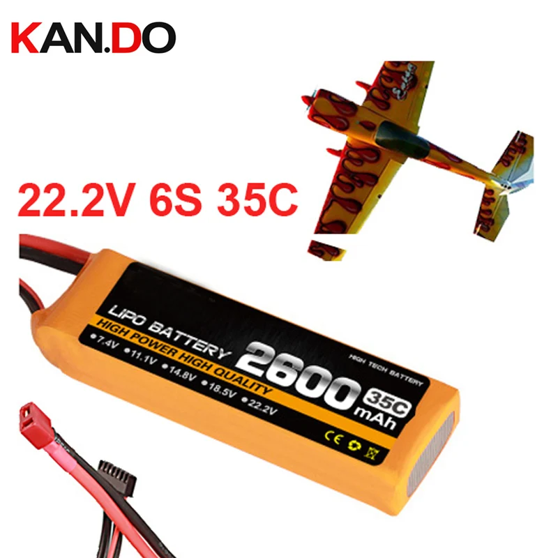 6s 35c 22 2v 2600mah airplane model battery 35C aeromodeling battery model aircraft lithium polymer battery