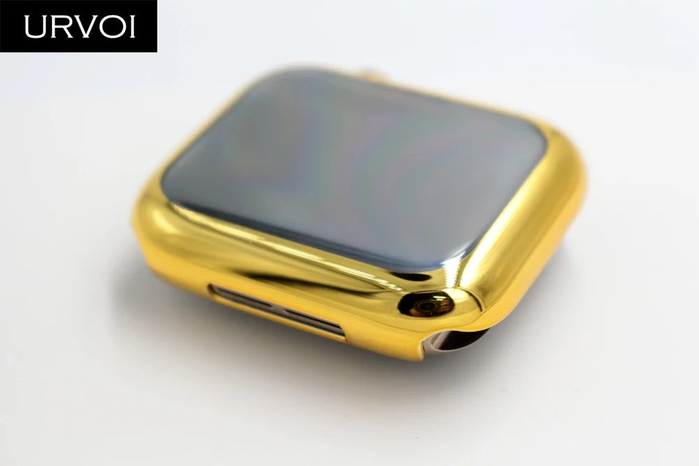 URVOI полное покрытие для Apple Watch series 5 4 3 2 пластиковый бампер жесткая Защита экрана