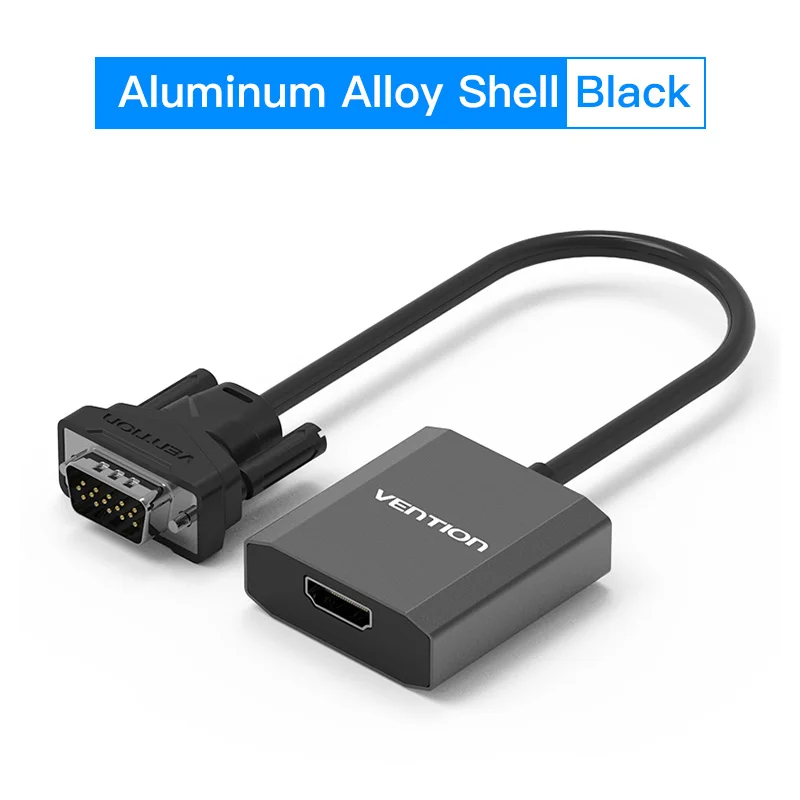 Vention VGA к HDMI конвертер кабель адаптер с аудио 1080 P VGA HDMI Цифровой Аналоговый адаптер для ПК ноутбук к HDTV проектор - Цвет: Aluminium Alloy B