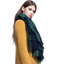 Za winter sjaal 2016 Tartan Sjaal vrouwen Plaid Sjaal cuadros Nieuwe Designer Unisex Acryl Basic Sjaals