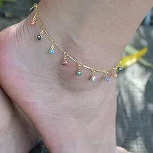 Новое поступление модные женские туфли ботильоны богемные браслет на ногу Золотой глаз Шарм ножной браслет