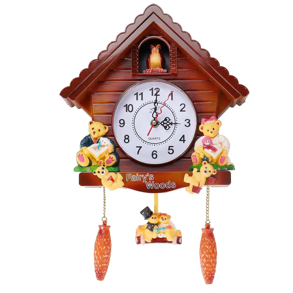 Часы с будильником и птицей, часы в винтажном стиле, настенные часы в гостиную, современные короткие детские украшения, домашний будильник