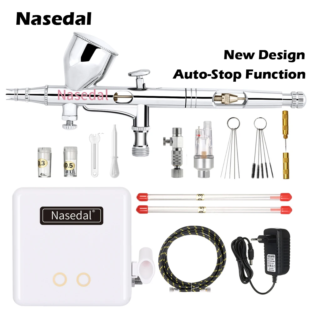 Skup Nasedal NT 24W Mini wielofunkcyjny pistolet natryskowy Airbrush rozpylacz makijaż malarstwo dekoracja narzędzia pneumatyczne sprężarki powietrza