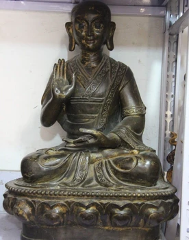 

25 Tibet Buddhism Classic Pure Bronze Copper Temple Dalai Lama Monk Statue