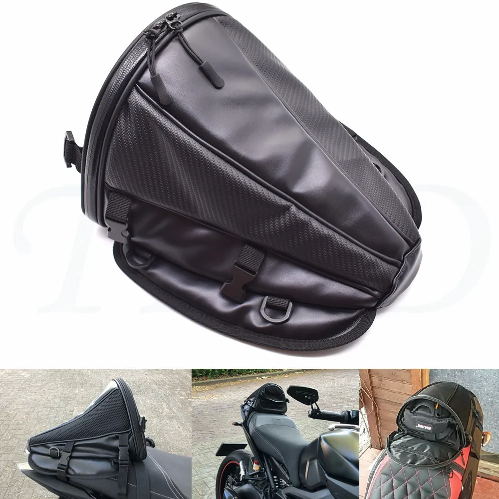 

New carbon fiber color motorcycle tail bag seat backpack handbag for Yamaha R1 R6 R125 R15 FZ16 FZ1 MT09 MT07 FZ6 XJR1300 MT01