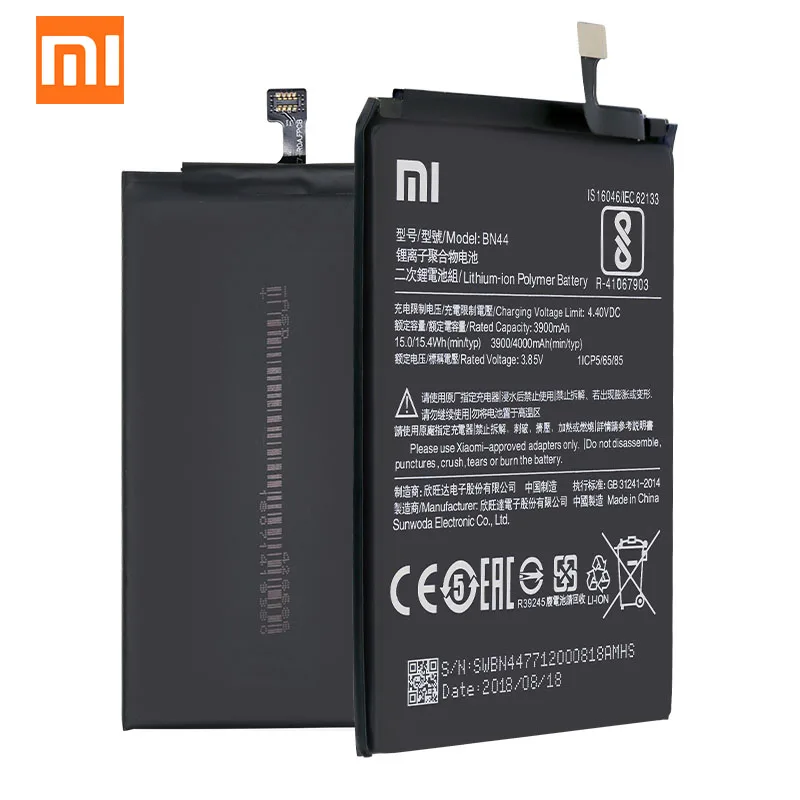 Оригинальный аккумулятор Xiaomi Redmi 5 Plus BN44 4000 мАч для сменный высокого