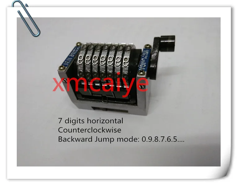 

GTO 7 digits horizontal numbering machine , backward jump moth 0987654...