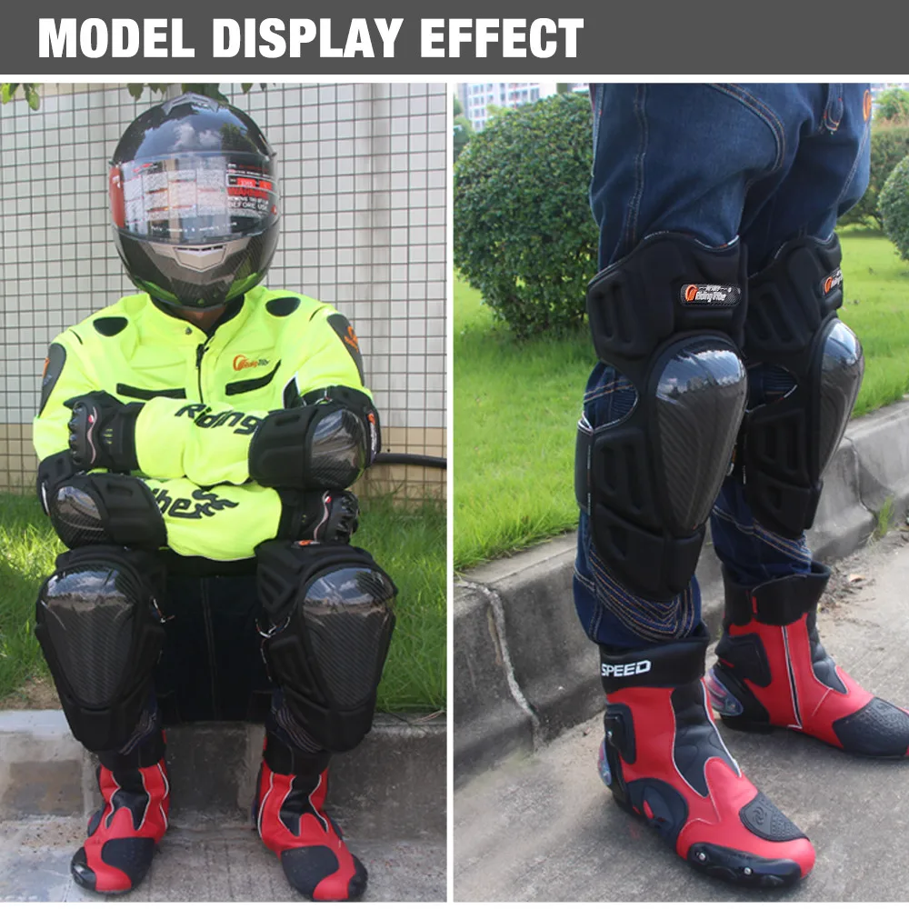 Riding Tribe 4PCS Motorcycle Knee Guard Protector Pads Motocross Protective Scoyco Gear Anti-shock Protecciones