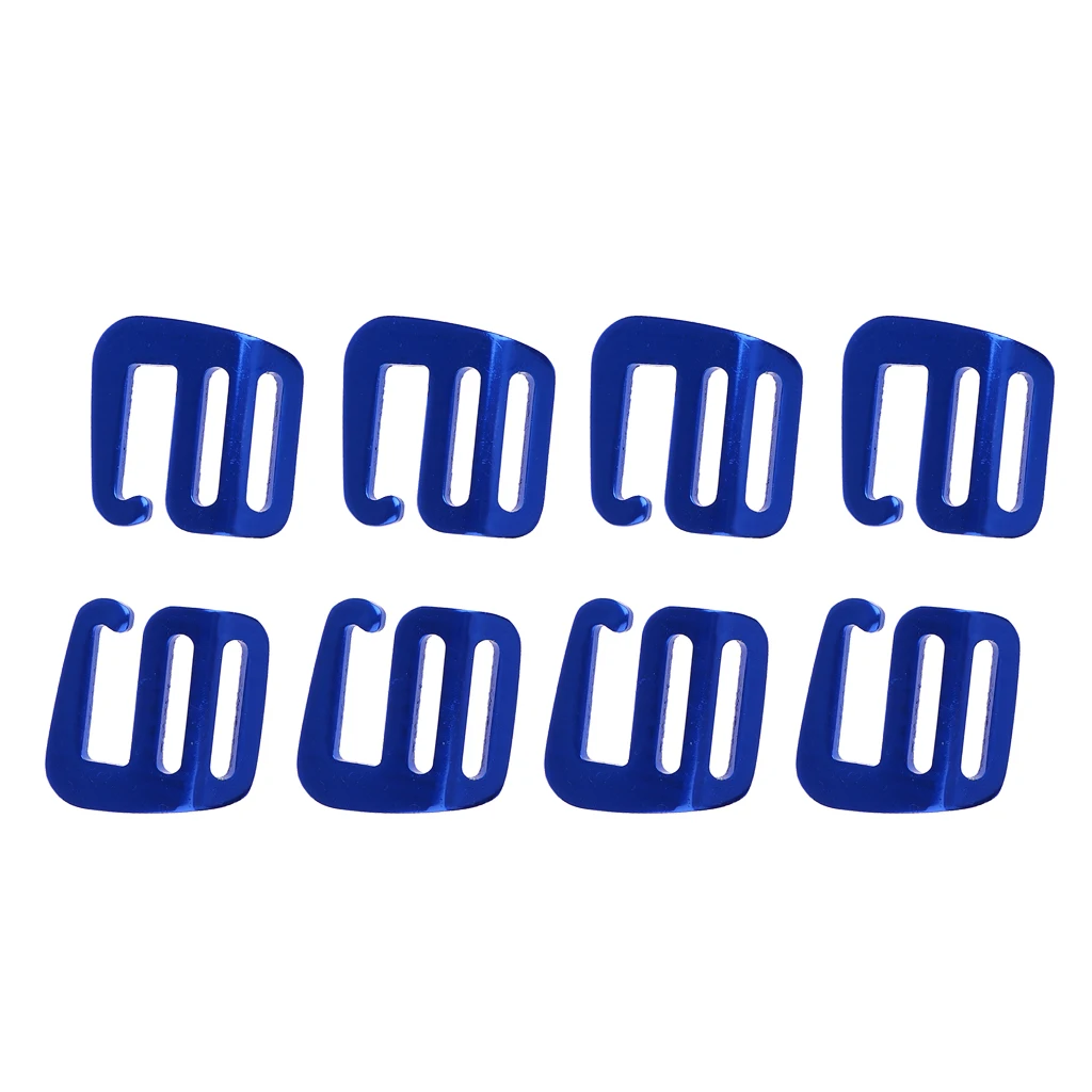 

8Pcs/Pack 1-inch G Hook Webbing Buckle Adjuster/Fastener/Silder for 25mm Width Backpack Strap Outdoor Carabiners