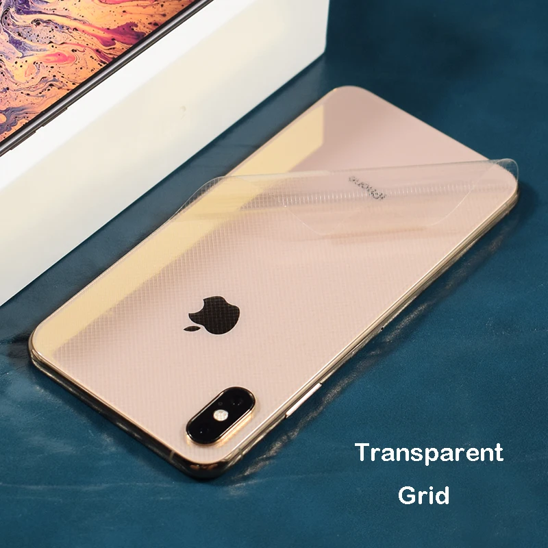 Transparent 3D Carbon Fiber Soft Film For iPhone XS MAX XR XS Clear Matte Drawing Phone Back Film For iPhone X 8 Plus Sticker (1)