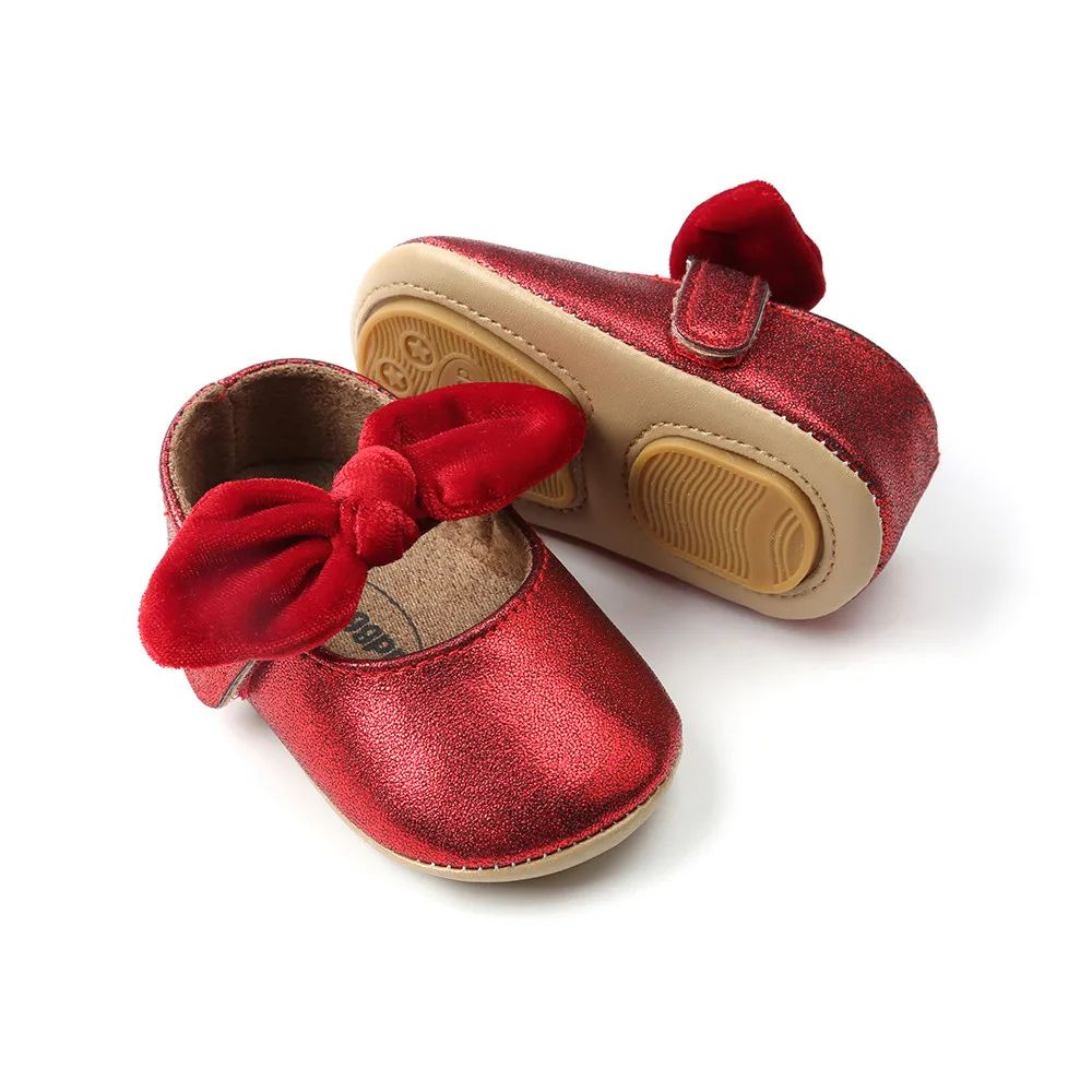 infant girl red shoes