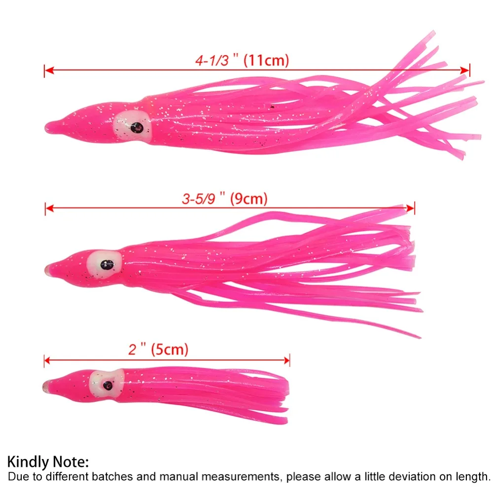 Fishing Lures 20 pcs/lot Large Soft Rubber Squid Skirts Octopus Jigs Soft  Sea