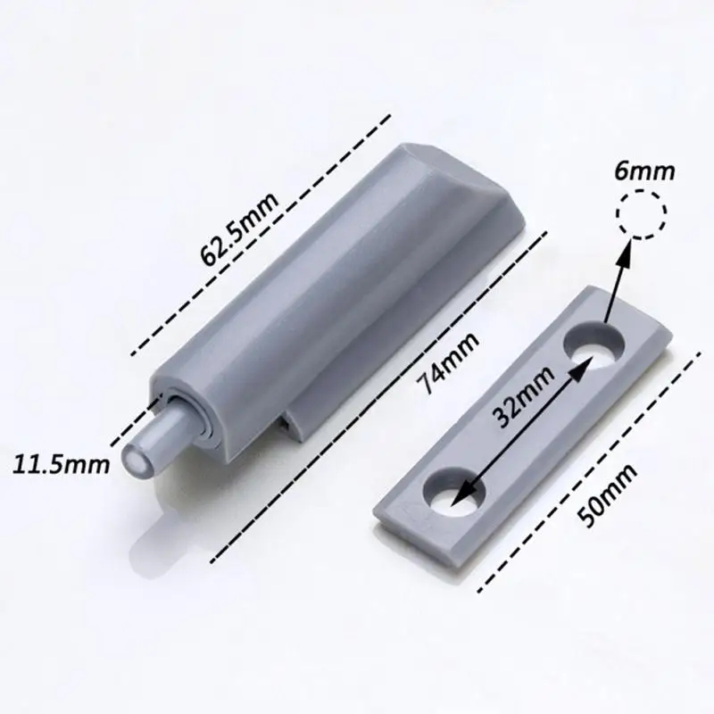 

ABS Plastic Gray Kitchen Cabinet Door Stop Drawer Soft Quiet Close Closer Damper Buffers With Screws