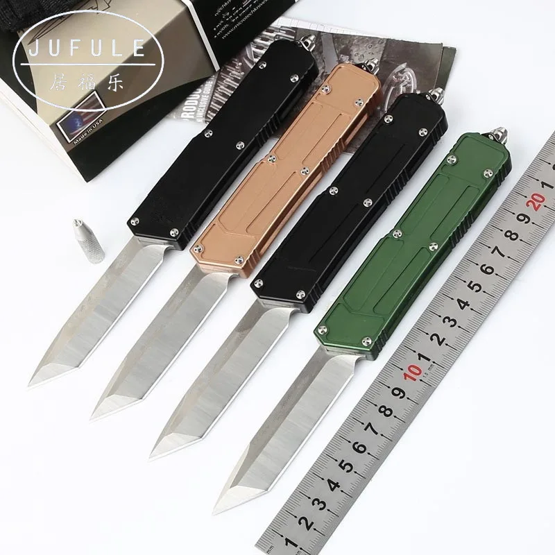 

JUFULE OEM Made Scb D2 Blade aluminum handle camping survival outdoor EDC Tactical hunting hand tool dinner kitchen knife