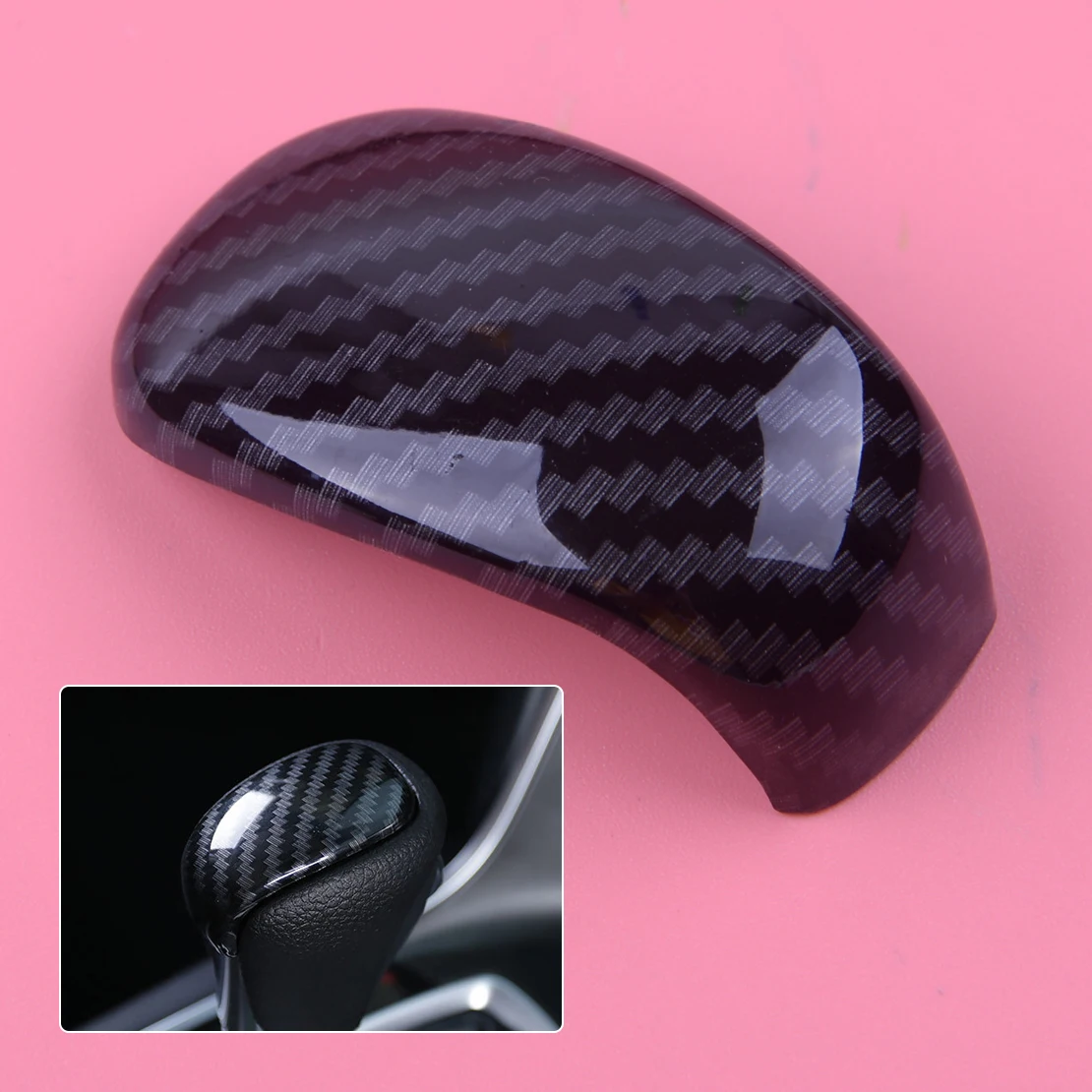 

DWCX Carbon Fiber Style Gear Shift Lever Knob Head Control Frame Decoration ABS Cover Trim fit for Honda 10th Accord 2018