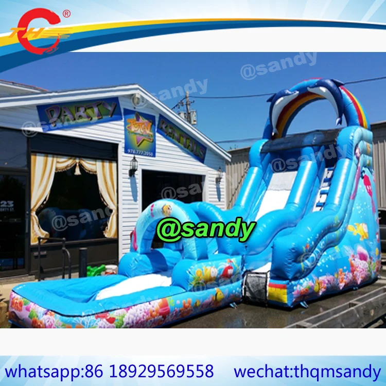 

free air ship,large inflatable wet slide,giant kids Inflatable water pool slide,backyard Inflatable playground,inflatable slide