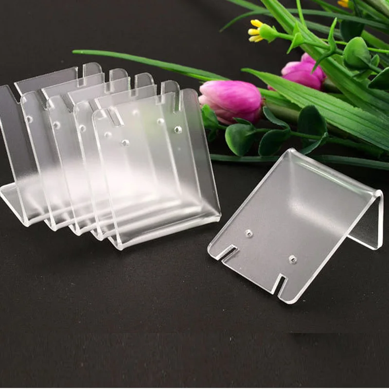 

Hot selling 43*35mm Acrylic Transparent Earrings Pendant keychain Jewelry Display Stand