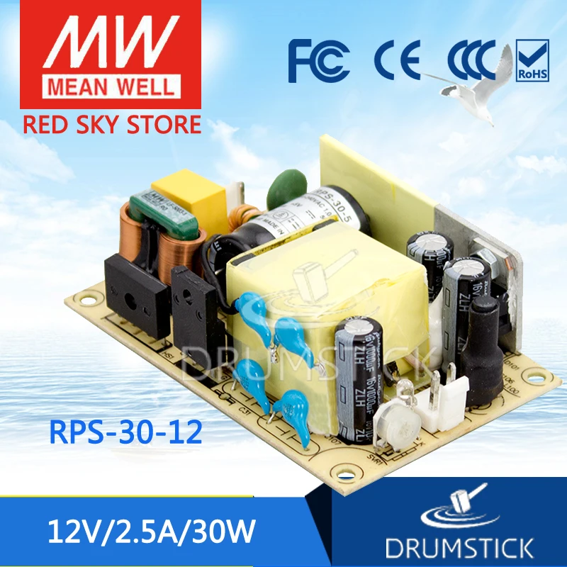 

MEAN WELL RPS-30-12 12V 2.5A meanwell RPS-30 12V 30W Single Output for Medical Type
