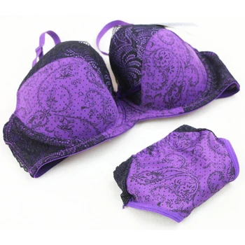 

2019 UK Size Women Sexy Lace Padded Lingerie Push up Bra sets 34/36/38/40/42 CD DD EF
