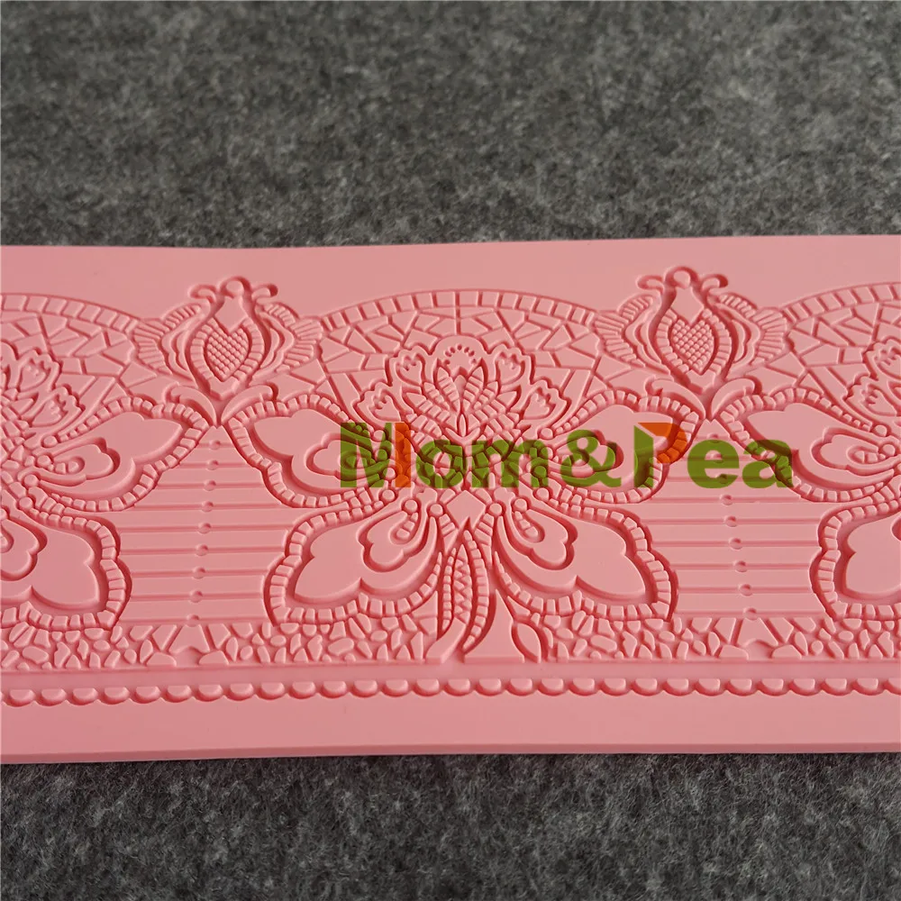 Mom& Pea GX193, кружевная форма для украшения торта, помадка, 3D форма для торта, силиконовая форма для пищевых продуктов