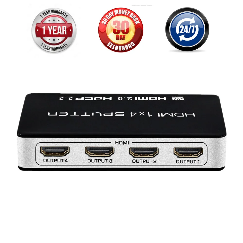 1 Input 4 Or 8 Output 1x4 1x8 HDMI Splitter Switcher Support HDMI 2.0 HDCP 2.2 4K HDMI Splitter Switch Box For PS4 LCD Projector