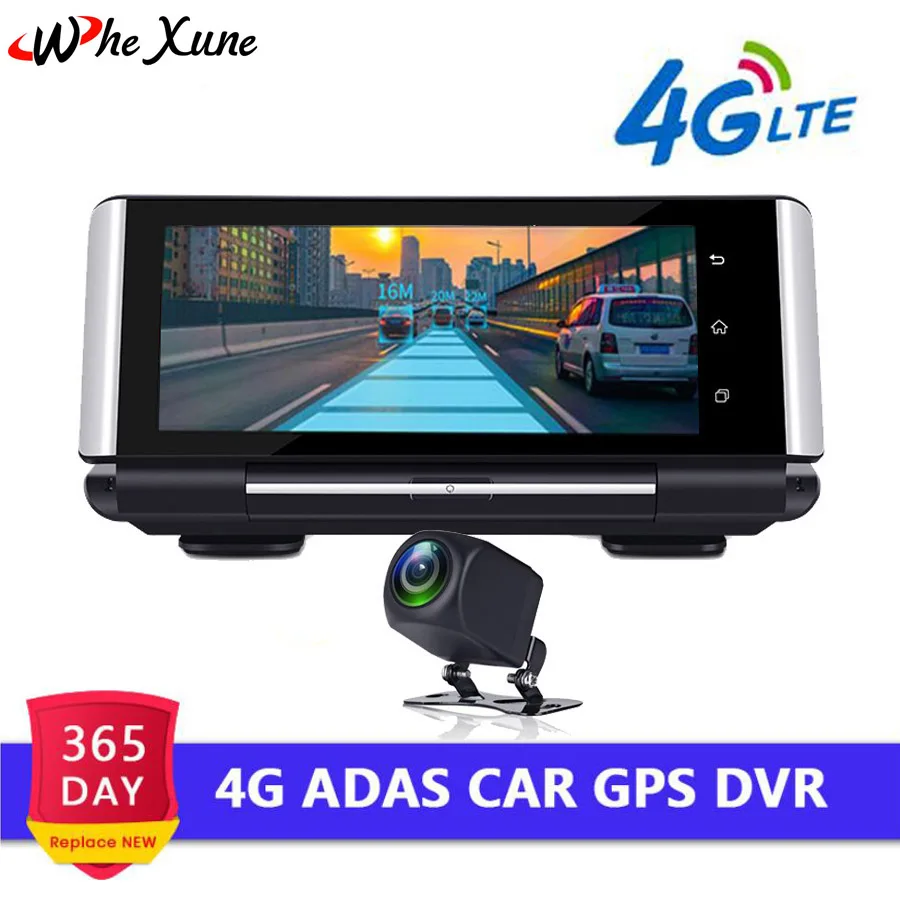 

WHEXUNE 3G/4G Car DVR Camera GPS 6.86" Android 5.1 Full HD 1080P WIFI Video Recorder Dash cam ADAS Registrar Parking Monitoring