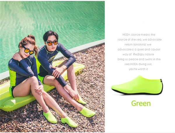 Носки для дайвинга Hisea пляжная обувь для взрослых нескользящая обувь для акваланг для подводного плавания дышащая мягкая обувь для йоги