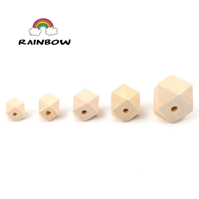 

Natural Faceted Wooden unfinished geometric Spacer Beads For Jewelry making Handmake DIY Accessory 10mm 12mm 14mm 16mm 20mm