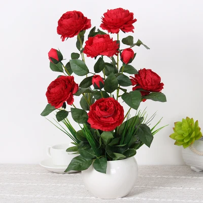 Креативная керамическая ваза, имитация тюльпана, искусственный цветок, гостиная, Настольная фигурка, украшение дома, ремесла, цветочный горшок, орнамент - Цвет: style 8