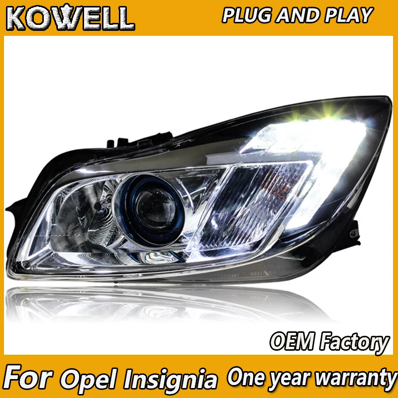 KOWELL автомобильный Стайлинг для Buick Regal светодиодные фары для Opel Insignia Головной фонарь Angel eye led DRL передний свет Биксеноновые линзы ксенон